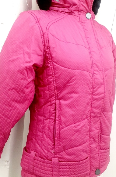 BARBIE Pink Waterproof Jacket FIVE Fifty FIVE Down Puffer Snow & Ski Hood 14 M - Picture 13 of 14
